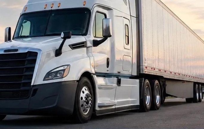 Semi truck with trailer